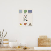 Bosvormige peuterspeelzaalposter poster (Keuken)