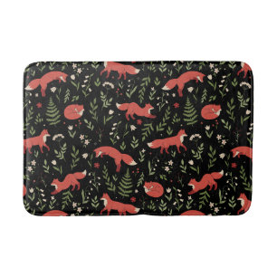 Bosvos Fox Botanisch Patroon Badmat