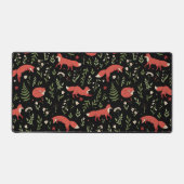 Bosvos Fox Botanisch Patroon Bureaumat (Voorkant)