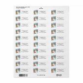 Bosvos Fox Kerst Retouradres Etiket (Full Sheet)