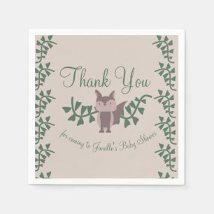 Bosvos Greenery Baby Shower Rustiek Servet