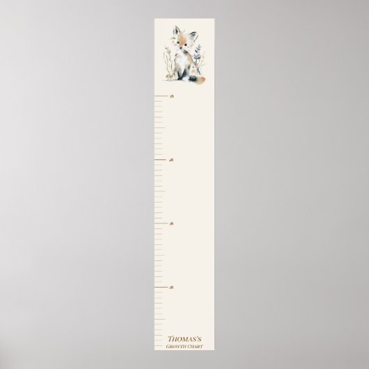 Bosvos Groeimeter voor Kinderen Poster (Voorkant)