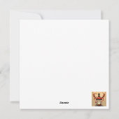 Bosvos in kerstmuts vakantiekaart feestdagenkaart (Achterkant)