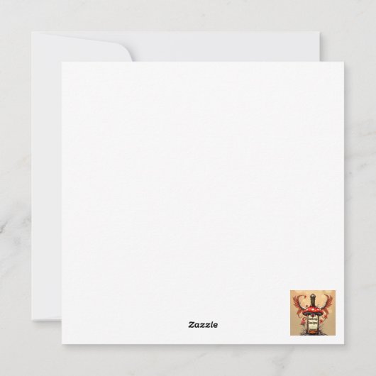 Bosvos in kerstmuts vakantiekaart feestdagenkaart (Achterkant)