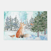 Bosvos Kerstmis Deurmat (Voorkant)
