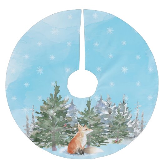 Bosvos Kerstmis Kerstboom Rok (Voorkant)