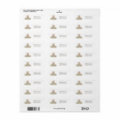 Bosvos Meisje Baby Shower Retouradreslabel Etiket (Full Sheet)