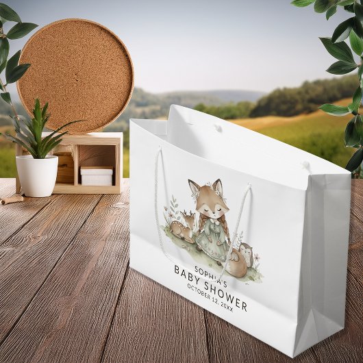Bosvos meisje babyshower groot cadeauzakje