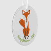 Bosvos Merry Christmas - Ronde Ornament (voorkant)
