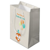 Bosvos met ballonnen medium cadeauzakje (Voorkant Gekanteld)