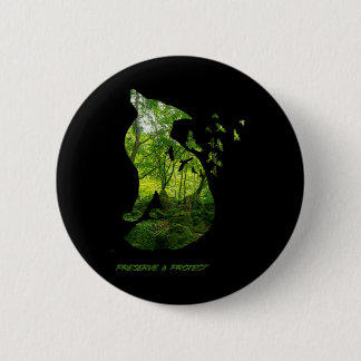 Bosvos Natuurbehoud Milieubescherming Ronde Button 5,7 Cm