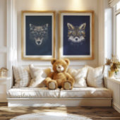 Bosvos Nurserie Muur Kunst Poster Print