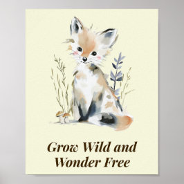 Bosvos Nursery Inspirerende Muur Kunst Poster