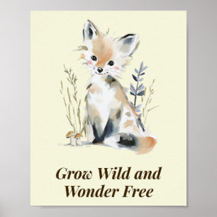 Bosvos Nursery Inspirerende Muur Kunst Poster