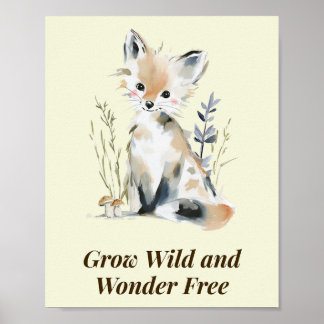 Bosvos Nursery Inspirerende Muur Kunst Poster