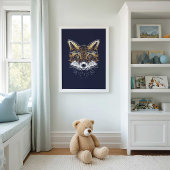 Bosvos Nursery Muurkunst Poster Print