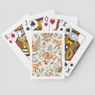 Bosvos Patroon Bosdieren Pokerkaarten