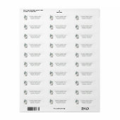 Bosvos Retouradres Kerst Etiket (Full Sheet)