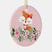 bosvos, schattige vos keramisch ornament (Rechts)