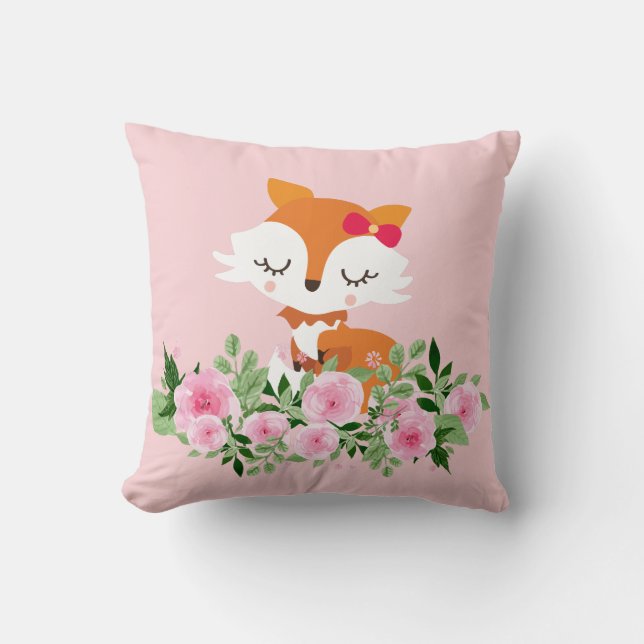 bosvos, schattige vos, kussen (Voorkant)