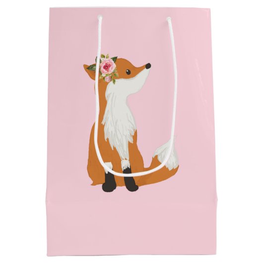 bosvos, schattige vos, medium cadeauzakje (Achterkant)