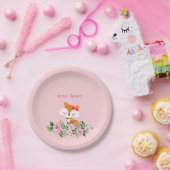 bosvos, schattige vos, papieren bordje (Feest)