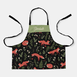 Bosvos Vos Botanische Gepersonaliseerde Kinderen Schort