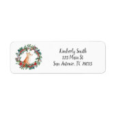 Bosvos Vos Kerst Retouradreslabel Etiket (Voorkant)