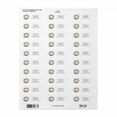 Bosvos Vos Kerst Retouradreslabel Etiket (Full Sheet)