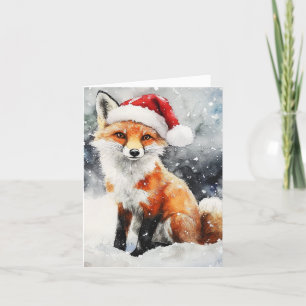 Bosvos Vouw Kerstkaart Feestdagen Kaart