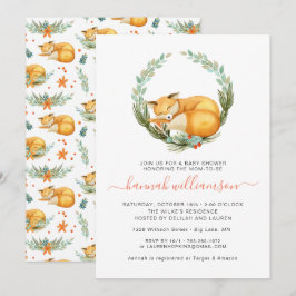 Bosvosherfst Baby Shower Kaart