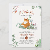 Bosvosjes Paddenstoelen Groene Baby Shower Kaart (Voorkant)