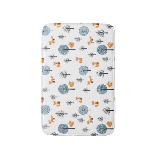 Bosvossen:  witte achtergrond badmat (Voorkant Verticaal)