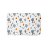 Bosvossen:  witte achtergrond badmat (Voorkant)