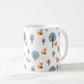 Bosvossen: witte achtergrond koffiemok (Voorkant rechts)