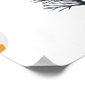 Bosvossen:  witte achtergrond poster (Hoek)