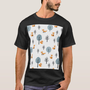 Bosvossen: witte achtergrond t-shirt