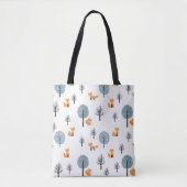 Bosvossen:  witte achtergrond tote bag (Voorkant)