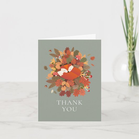 Bosvoswelpje Bedankt Kaart (Voorkant)