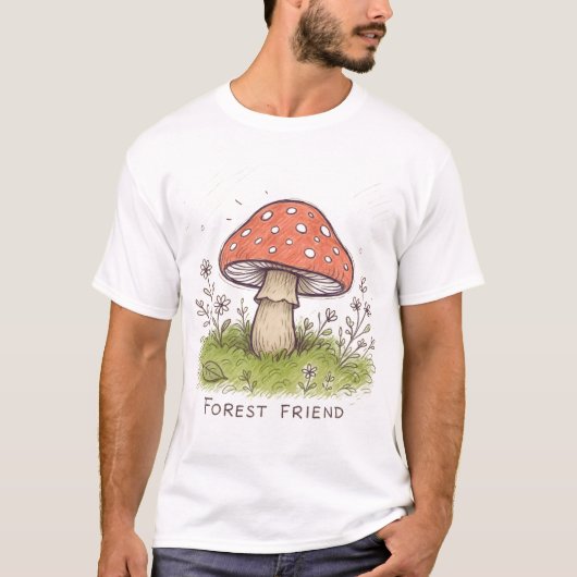 Bosvriend Paddenstoel T-shirt (Voorkant)