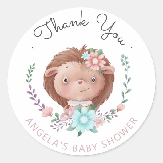bosvrienden baby egelg Baby shower Sticker (Voorkant)