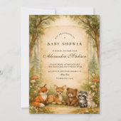 Bosvrienden Baby Shower Kaart (Voorkant)