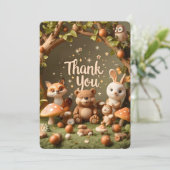 Bosvrienden Bedankkaart – Leuke Bosanimatie (Staand voorkant)