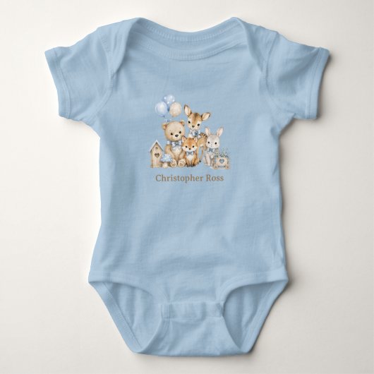 Bosvrienden Jongens Baby Borrel Romper (Voorkant)