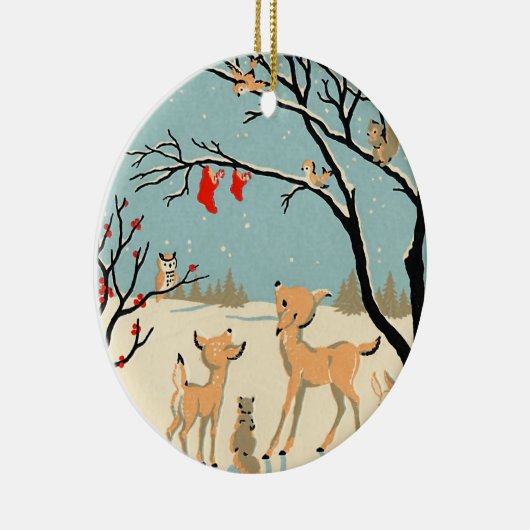  bosvrienden keramisch ornament (Rechts)