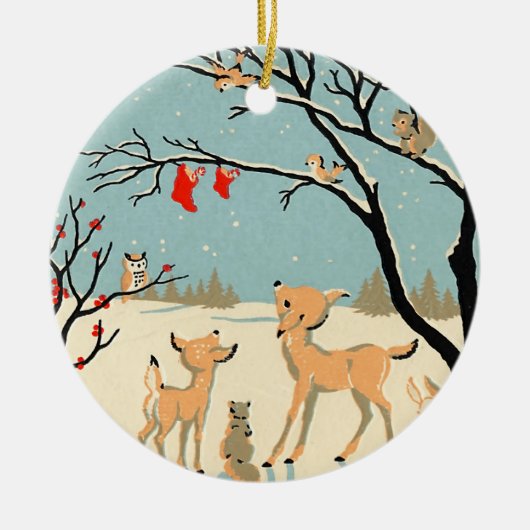  bosvrienden keramisch ornament (Voorkant)