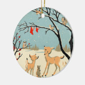  bosvrienden keramisch ornament (Links)