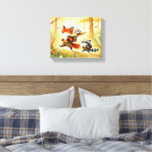Bosvrienden Nursery Canvas Muurkunst Afdruk (Insitu (Slaapkamer))
