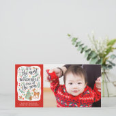 Bosvrienden | Wit | Foto Feestdagenkaart (Staand voorkant)