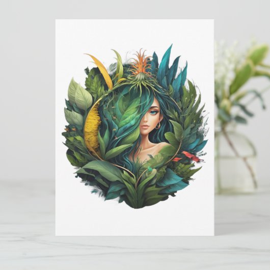 bosvrouw kaart (Staand voorkant)